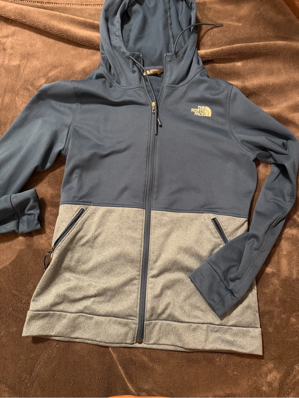 The North Face Women’s Two-Tone Navy and Gray Hooded Jacket